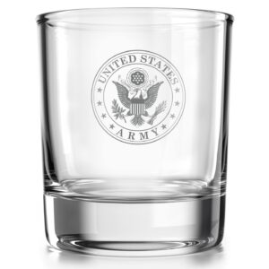 old southern brass u.s. army 10 ounce whiskey glass - officially licensed - american owned & operated