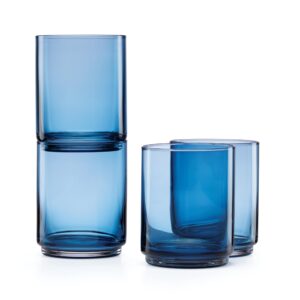 lenox tuscany classics stackable 4-piece tall glasses everyday drinkware (each or set), highball, no color