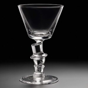 HISTORY COMPANY Knickerbocker Bar “Mr. Astor’s Top Hat” Original Martini Glass, 2-Piece Set (Gift Box Collection)