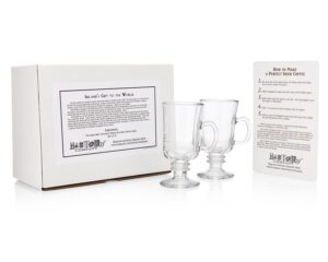 history company “the swan bar” authentic dublin pub irish coffee glass 2-piece set (gift box collection)