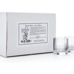 HISTORY COMPANY Harry Truman “Kentucky Bourbon” Gentleman’s Crystal Whiskey Glass, 2-Piece Set (Gift Box Collection)