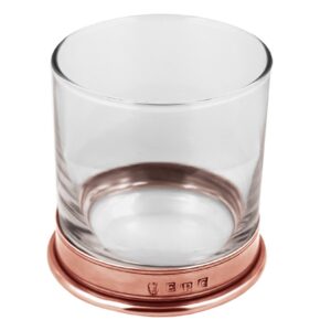 english pewter company 11oz old fashioned whisky rocks glass in stunning rose pewter copper finish [rp01]