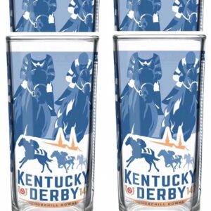 Kentucky Derby Mint Julep Glass, Official Souvenir Glassware, 4 Pack (147th2021),4 Count (Pack of 1)