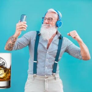 Old Balls Whiskey Glass - Funny Retirement or Birthday Gifts for Men - Unique Gag Gifts for Dad, Grandpa, Old Man, or Senior Citizen, 30th, 40th, 50th, 60th Birthday Gift for Men