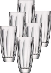 la rochere set of 6, boudoir 12 oz drinking, double old fashion, iced tea glass, one size, clear