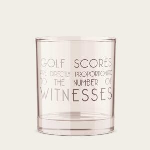 Spotted Dog Company Etched 11oz Whiskey Rocks Glass, Golf Scores - CM01