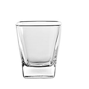 Barski - European Glass - Square - Double Old Fashioned Tumbler Glasses - Uniquely Designed - Set of 6-11 oz. - Made in Europe