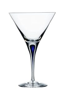orrefors blue intermezzo 7 ounce martini glass, 1 count (pack of 1)