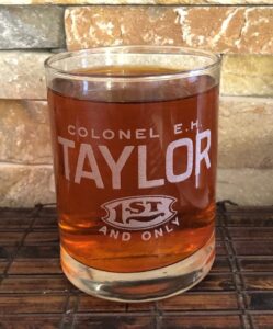 colonel e.h. taylor collectible whiskey glass 8 oz
