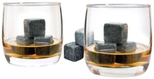 luminarc arc international bar craft on the rocks 10 oz whiskey glasses (set of 4) & 1 bag of 12 whiskey stones, clear