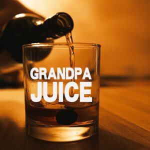 AGMdesign, Funny Grandpa Juice Whiskey Glasses, Grandpa Idea Gifts, Father's Day, Birthday Gifts, Christmas Gifts for Grandpa,New Grandpa from Grandchild