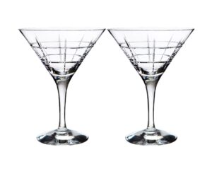 orrefors street martini glass pair