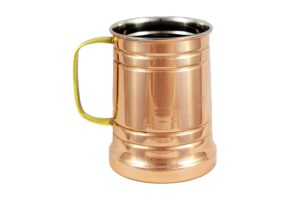 20 oz alchemade 100% copper stein - renaissance metal tankard - goblet/mug for beer, cocktails, and your favorite beverages - keeps drinks cold longer