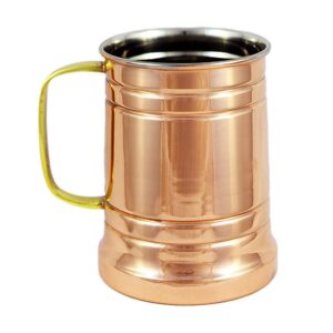 20 Oz Alchemade 100% Copper Stein - Renaissance Metal Tankard - Goblet/Mug For Beer, Cocktails, And Your Favorite Beverages - Keeps Drinks Cold Longer