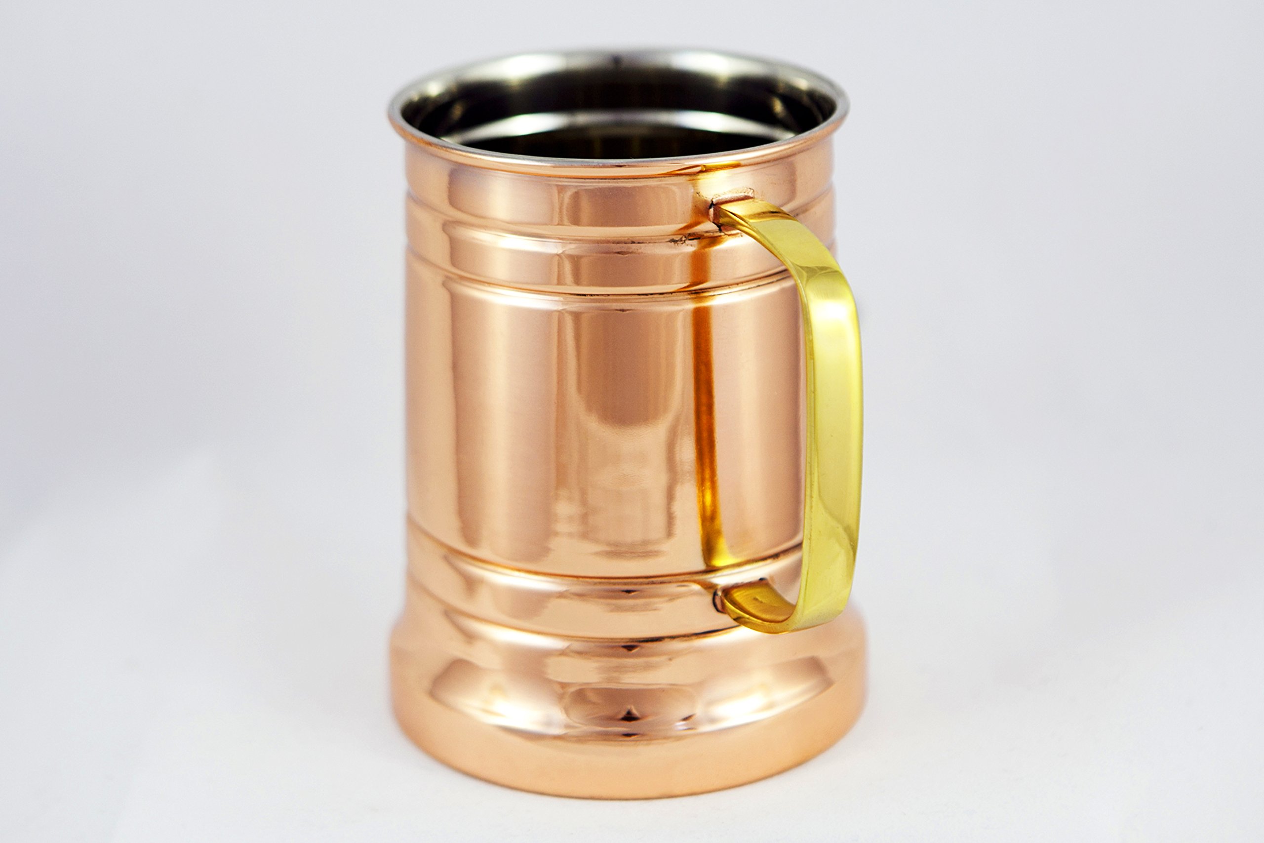 20 Oz Alchemade 100% Copper Stein - Renaissance Metal Tankard - Goblet/Mug For Beer, Cocktails, And Your Favorite Beverages - Keeps Drinks Cold Longer