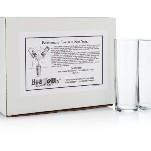 HISTORY COMPANY New Yorker “Skyscraper” Tallest Highball Cocktail Glass 2-Piece Set, Specific Glassware for Tall Drinks and Coolers (Gift Box Collection)