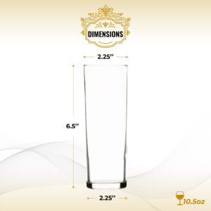 HISTORY COMPANY New Yorker “Skyscraper” Tallest Highball Cocktail Glass 2-Piece Set, Specific Glassware for Tall Drinks and Coolers (Gift Box Collection)