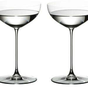 Riedel Veritas Moscato/Coupe/Martini Glass, Pack of 4 Includes Wine Pourer with Stopper and Polishing Cloth
