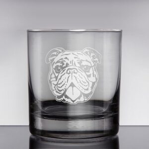 Promotion & Beyond Bulldog Face Cute Whiskey Glass - Funny Gift for Dad Uncle Grandpa From Daughter Son Wife - Father's Day