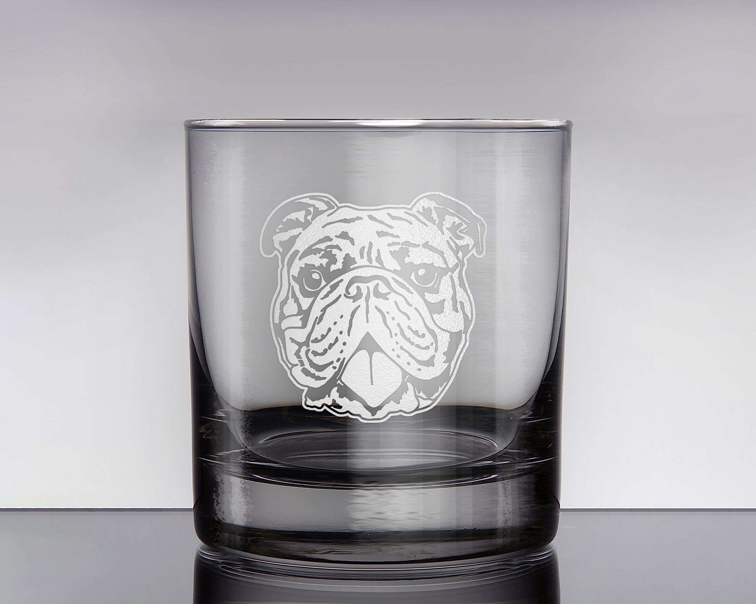 Promotion & Beyond Bulldog Face Cute Whiskey Glass - Funny Gift for Dad Uncle Grandpa From Daughter Son Wife - Father's Day