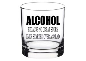 rogue river tactical funny alcohol salad old fashioned whiskey glass drinking cup gift for him men dad grandpa