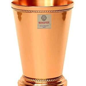 Bona fide pure Copper Moscow Mule Mint Julep Cup Tumbler Set of 2 | Traveller's Copper Mug for Serving,mint julep cup,copper 400 ml each