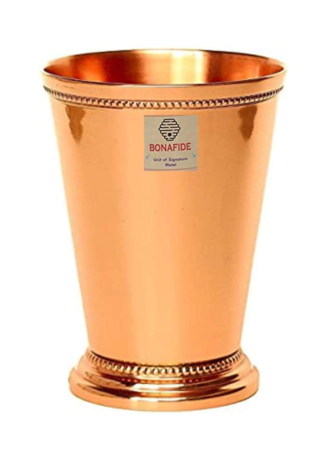 Bona fide pure Copper Moscow Mule Mint Julep Cup Tumbler Set of 2 | Traveller's Copper Mug for Serving,mint julep cup,copper 400 ml each