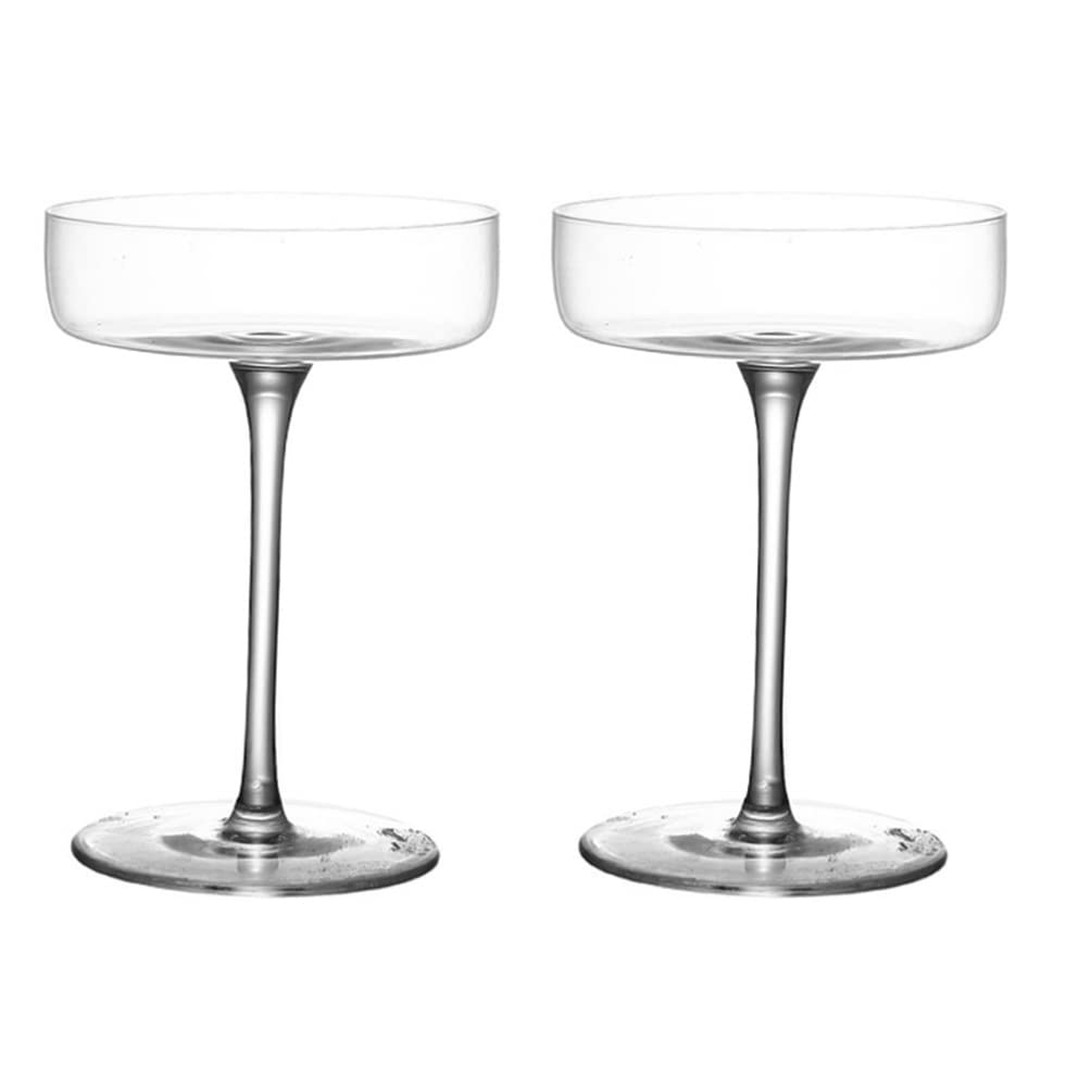 Operitacx Margarita Glass Set Of 2 Glass Crystal Glassware Sets For Drinking Martini, Margarita, Cocktails, Stemmed Drinkware Creative Crystal Goblets For Home Bar Wine Champagne Glasses