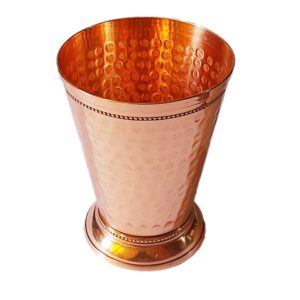 PARIJAT HANDICRAFT Mint Julep Cup Moscow Mule Mint Julep Cup beautifully handcrafted Capacity 12 Ounce Hammered