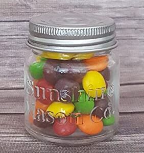 Sunshine Mason Co. Mini Mason Jar Shot Glasses with Metal Lid 2 Ounces, 24 Pieces