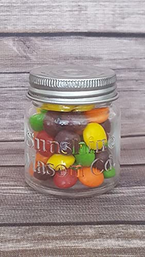 Sunshine Mason Co. Mini Mason Jar Shot Glasses with Metal Lid 2 Ounces, 24 Pieces