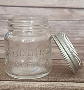 Sunshine Mason Co. Mini Mason Jar Shot Glasses with Metal Lid 2 Ounces, 24 Pieces