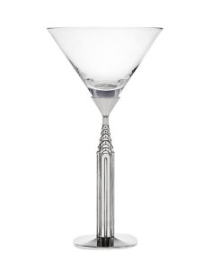 godinger martini glass, cocktail glass, drinking glass, champagne glass, chrysler building novelty, 8oz