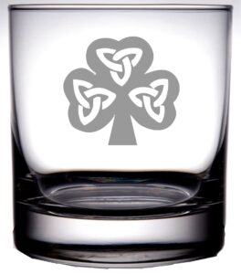 ie laserware irish celtic shamrock whiskey rocks | national flower of ireland | three lobes represent holy trinity, land-sea-sky, faith-hope-love