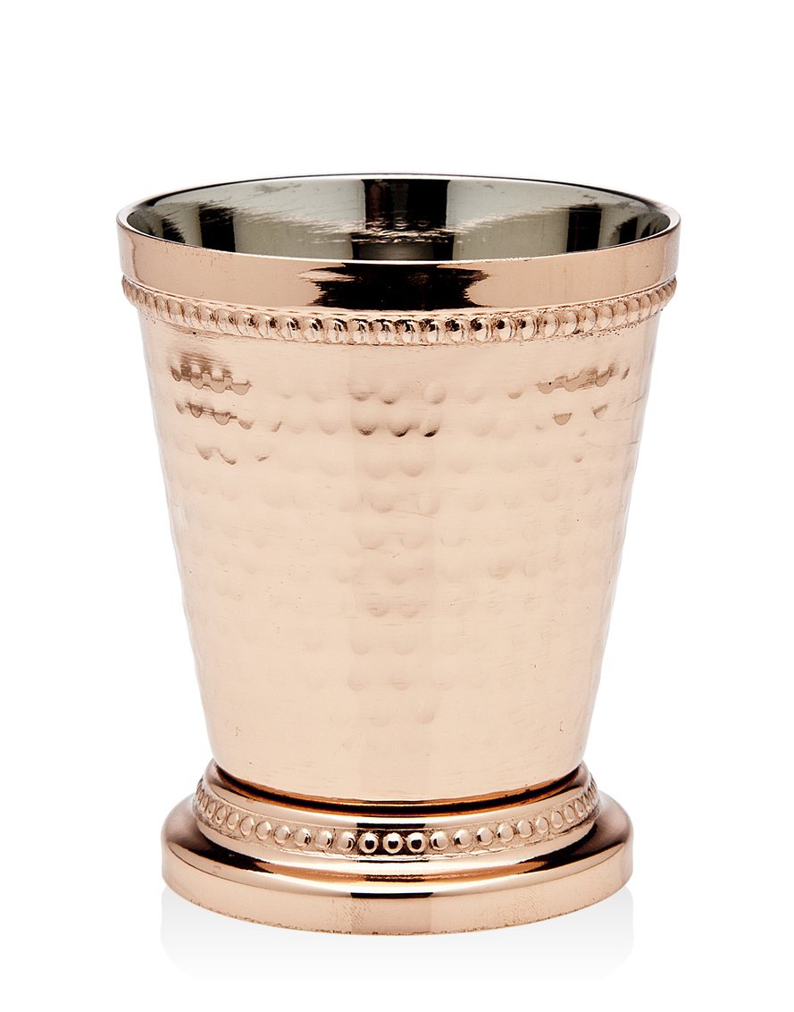 Godinger Hammered Beaded Mint Julep Cup, 3.25", Copper