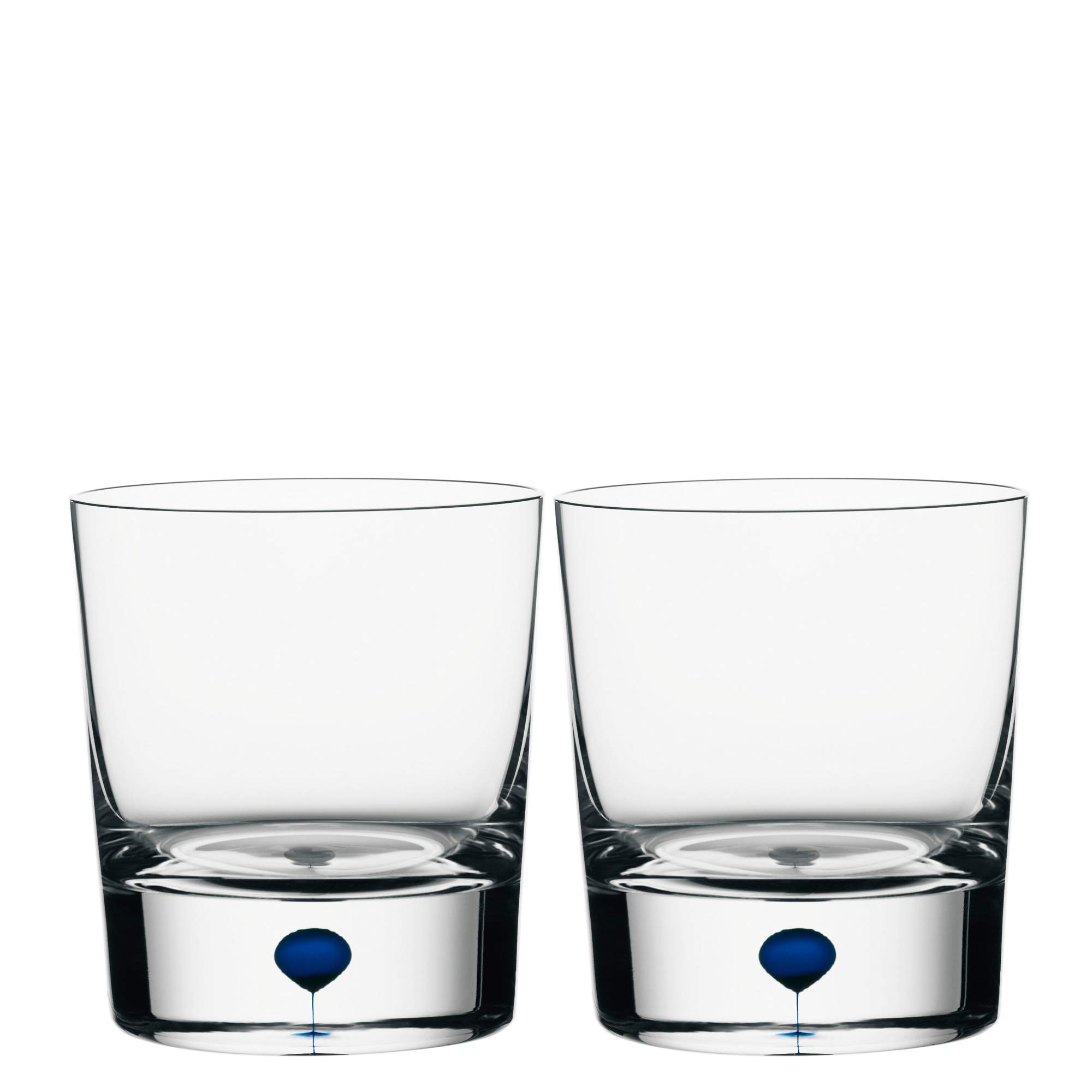 Orrefors Intermezzo Blue 8.33 Ounce Old Fashioned/Whiskey, Set of 2 -