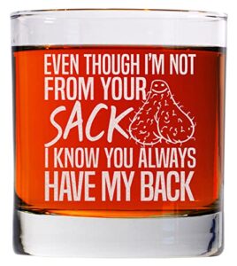 carvelita i know you always have my back whiskey glass - 11oz old fashion bourbon rocks glass - bonus dad gifts - step dad gifts - birthday gifts for stepdad - stepdad gifts - sarcastic gifts