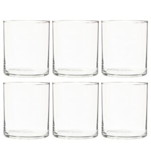 東洋佐々木ガラス toyo sasaki glass p-33103hs-jan whiskey glass, rock glass, silk line, 10.1 fl oz (310 ml), set of 6, on the rock, shatter-resistant, cup, made in japan, dishwasher safe