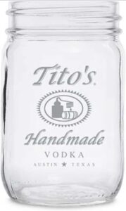 tito's glass mason jar mule mug