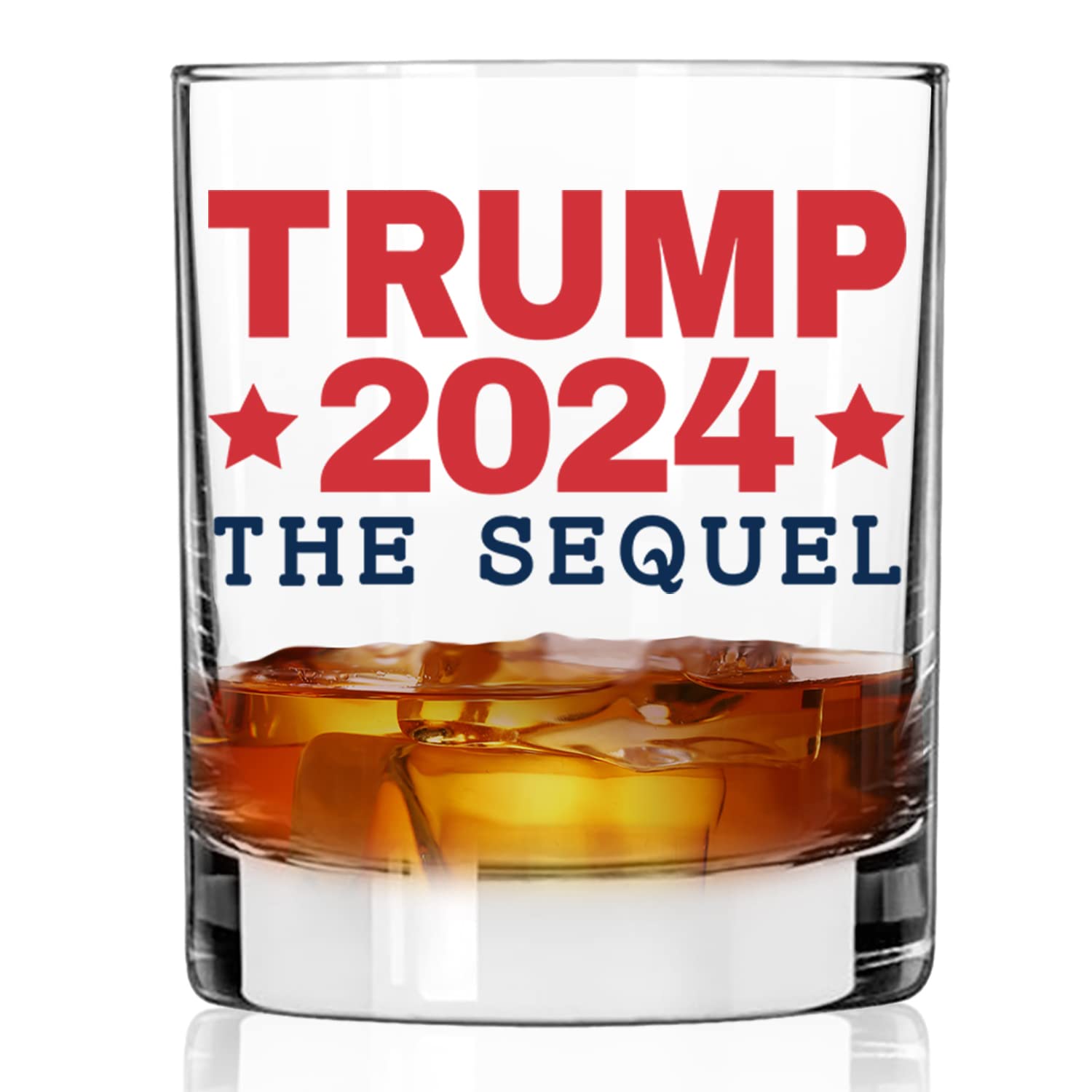 Patriots Cave Trump 2024 The Sequel | 11 oz Bourbon Whiskey Rock Glass | Old Fashioned Whiskey Tasting Glasses For Men | Retirement Gifts For Men | Made In USA