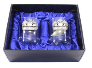 mullingar pewter claddagh whiskey glass gift set