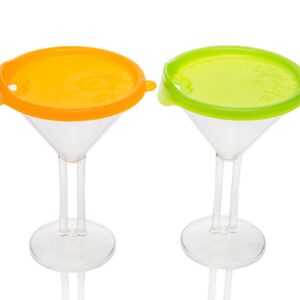 LipLidz ~ 10 oz. Martini Glass w/Attachable Drink-thru Lid (4 Pack)