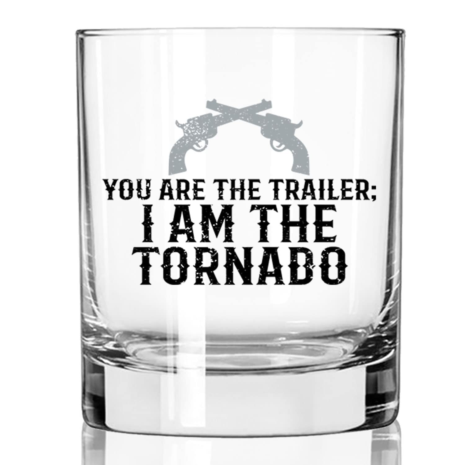 Toasted Tales I Am the Tornado | Old Fashioned Whiskey Glass Tumbler 11 oz. | Rocks Barware For Scotch, Bourbon, Liquor and Cocktail Drinks | Quality Chip Resistant Home Bar Whiskey Gift
