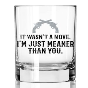 Toasted Tales I'm Just Meaner than You | Old Fashioned Whiskey Glass Tumbler 11 oz. | Rocks Barware | Quality Chip Resistant Home Bar Whiskey Gift