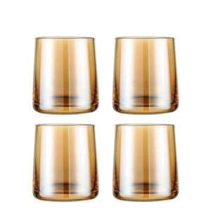 alenxya 4-piece whiskey glass, nordic crystal glass,cocktail glass,vintage scotch glass,juice glass coffee cup,tea cup,8.11oz