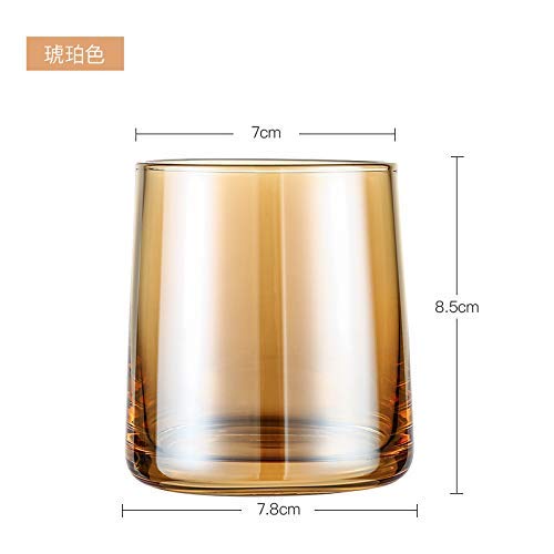 ALENXYA 4-piece Whiskey Glass, Nordic Crystal Glass,Cocktail Glass,Vintage Scotch Glass,Juice Glass Coffee Cup,Tea cup,8.11Oz