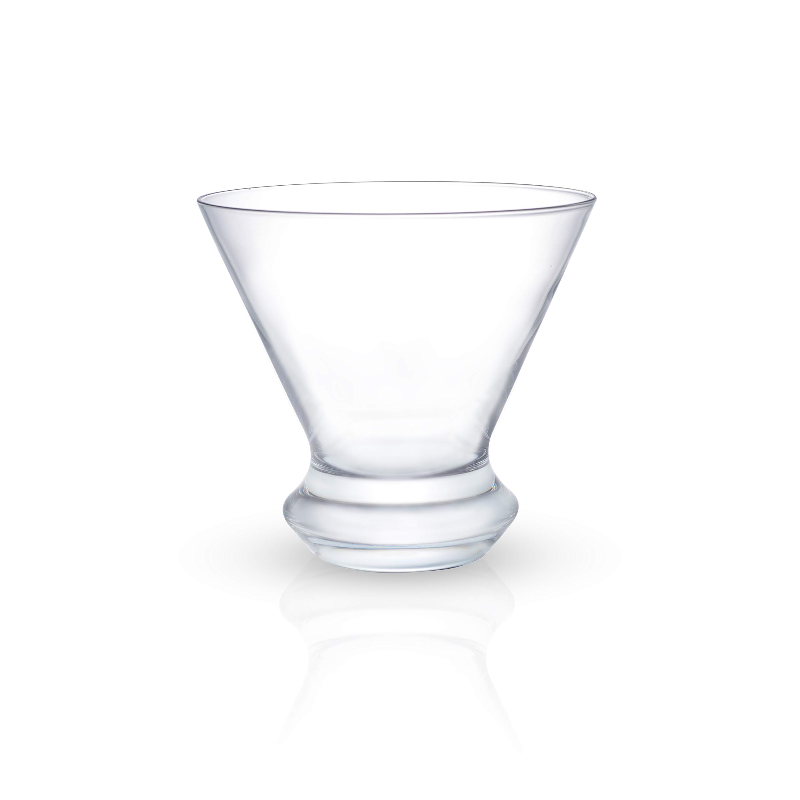JoyJolt Cosmos Collection Martini Glasses – Set of 2 Crystal Martini Glasses – 8.5 oz Stemless Martini Glasses – Modern Cocktail Glass – Manhattan Glass with Heavy Base Premium Stemless Martini Glass