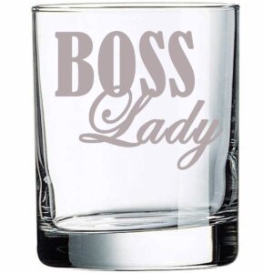 g070 boss lady rocks glass highball glass, wife, wifey, girlfriend, grandma, grandmother, gift present mother's day. 10 oz glass