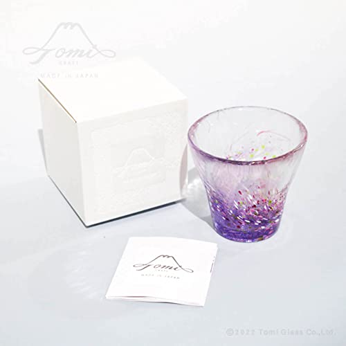 Tomi Craft, Drinking Glasses 5.8oz, Cold Drink Glasses, Water Glasses, Uses Edo Glass, Tokyo Designated Traditional Crafts, Made in Japan EG012 (Fujimatsuri)