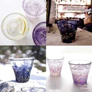 Tomi Craft, Drinking Glasses 5.8oz, Cold Drink Glasses, Water Glasses, Uses Edo Glass, Tokyo Designated Traditional Crafts, Made in Japan EG012 (Fujimatsuri)